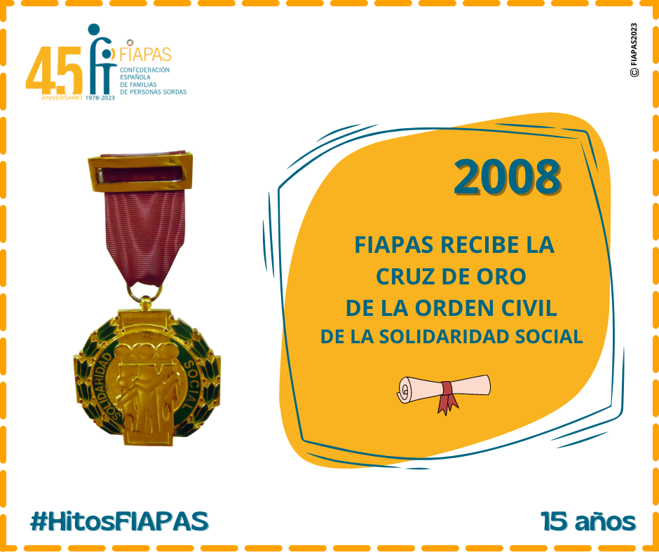 Imagen de la Medalla de Solidaridad 2008