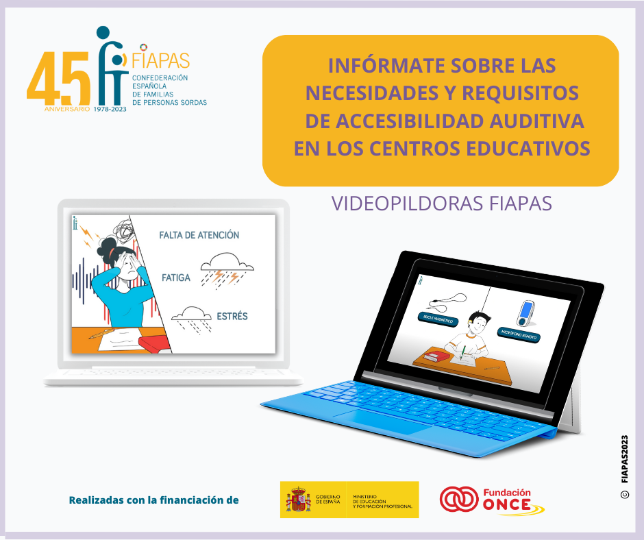 SE PUEDEN CONSULTAR EN LA BIBLIOTECA VIRTUAL – FIAPAS NUEVOS MATERIALES SOBRE NECESIDADES Y REQUISITOS  DE ACCESIBILIDAD AUDITIVA EN LAS AULAS