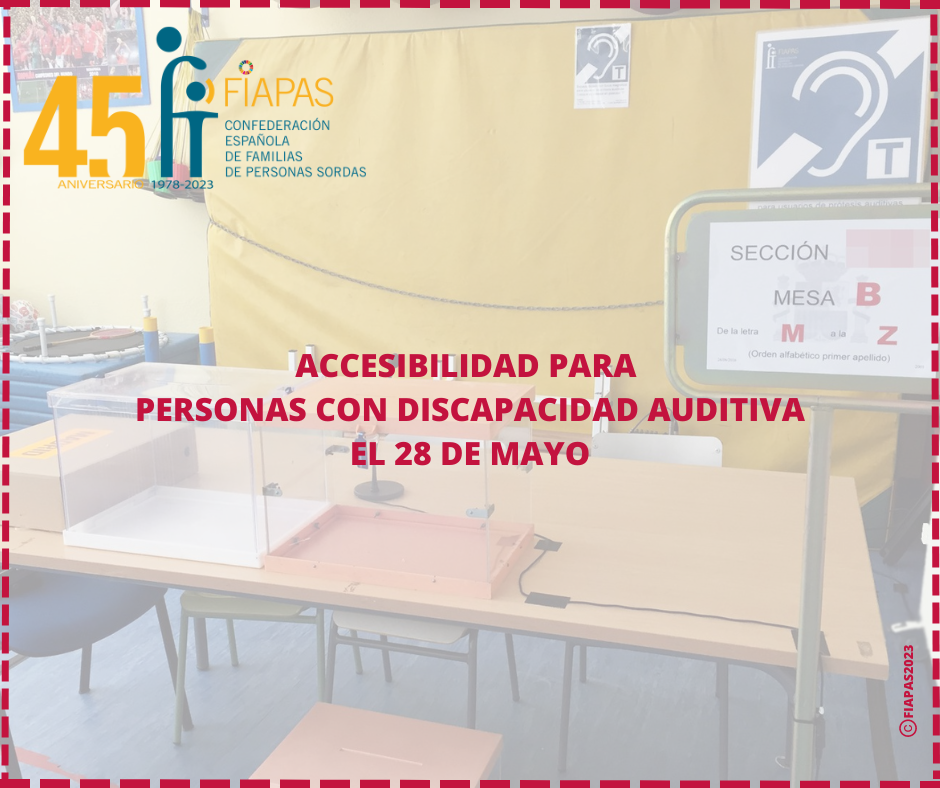 Accesibilidad auditiva en mesa electoral en Barcelona gracias a la instalación de un bucle magnético