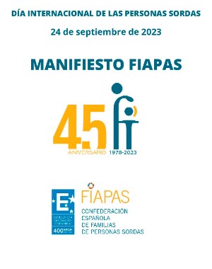 MANIFIESTO FIAPAS - DÍA INTERNACIONAL DE LAS PERSONAS SORDAS