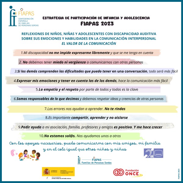 DÍA UNIVERSAL DE LOS DERECHOS DE LA INFANCIA NIÑOS, NIÑAS Y ADOLESCENTES CON SORDERA REFLEXIONAN SOBRE SUS EMOCIONES Y HABILIDADES EN LA COMUNICACIÓN INTERPERSONAL